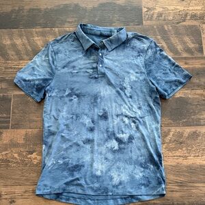lululemon athletica Blue Tie-Dye Polo Shirt